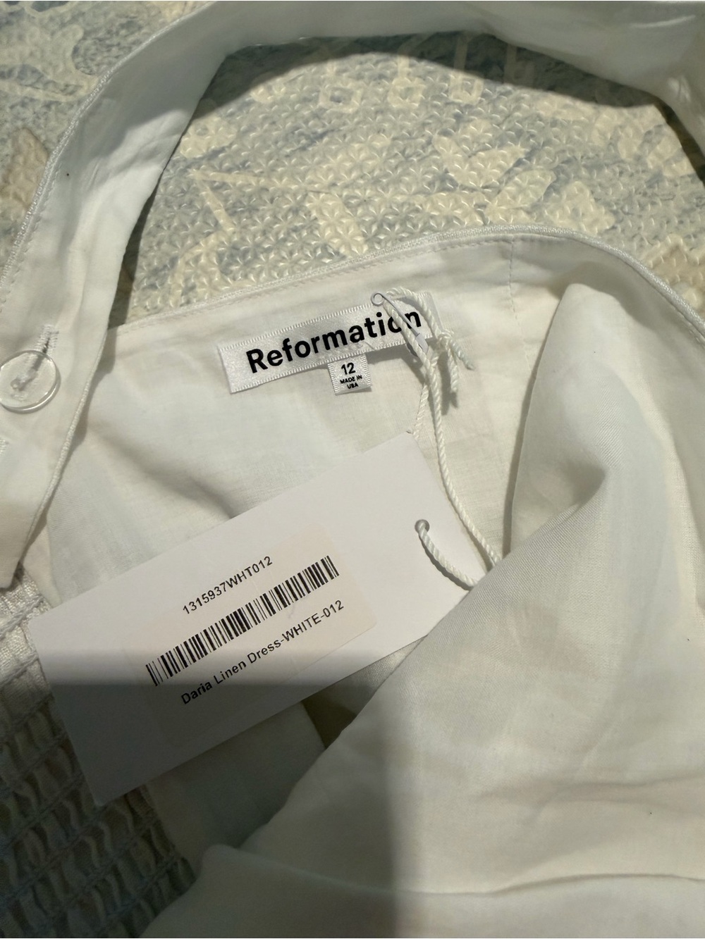 NWT Reformation Daria Linen Dress - Sorority, Cottagecore, Vacation, Coquette - Picture 16 of 16
